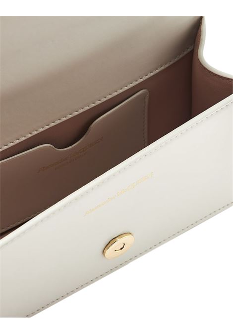 Borsa Mini Jewelled Satchel Con Cristalli in Bianco/Oro ALEXANDER MCQUEEN | 653134-1BLDT1900